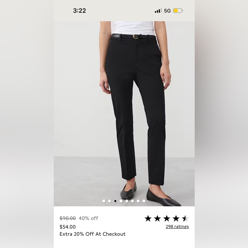 Banana Republic Black Slim Trousers